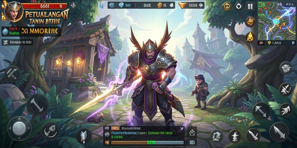 Screenshot gameplay menunjukkan aksi seru di dunia MMORPG.