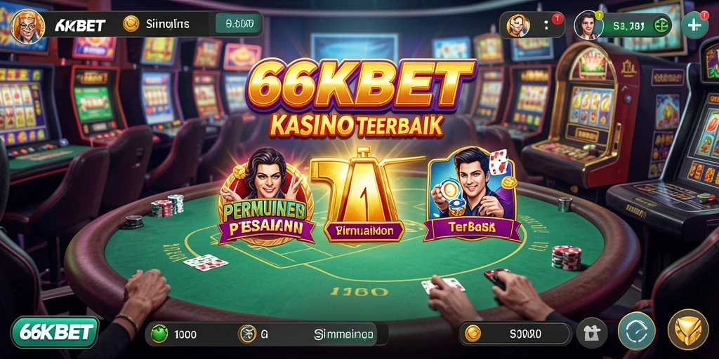 Tampilan gameplay 66KBET dengan suasana kasino yang realistis.