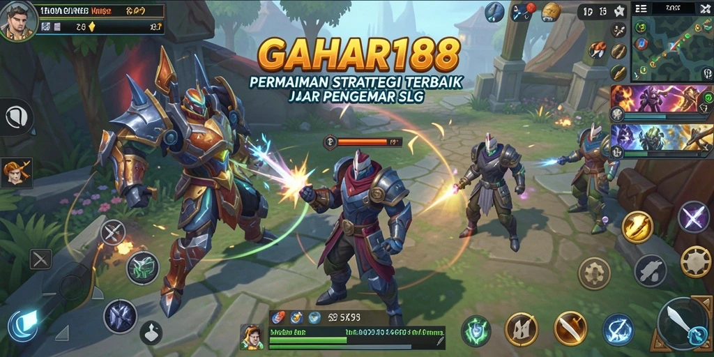 Tangkapan layar menunjukkan aksi pertempuran dan strategi dalam GAHAR188.