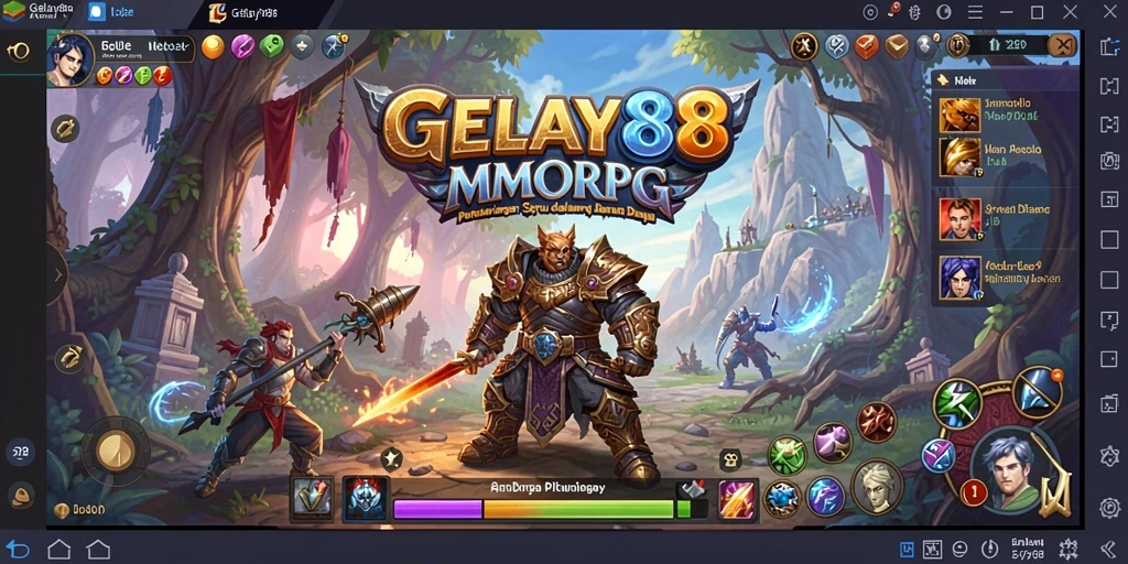 Tampilan gameplay GELAY88 yang memukau dalam petualangan MMORPG.
