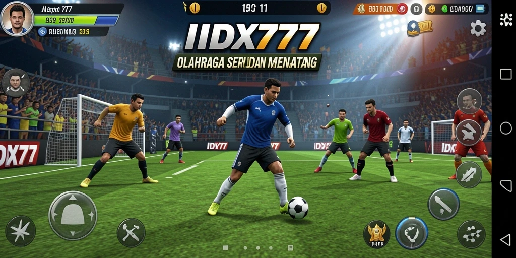 Tampilan gameplay seru dalam aplikasi IDX777 dengan berbagai pilihan olahraga.