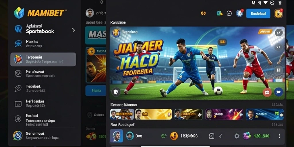 Screenshot MAMIBET menampilkan antarmuka taruhan olahraga yang menarik.
