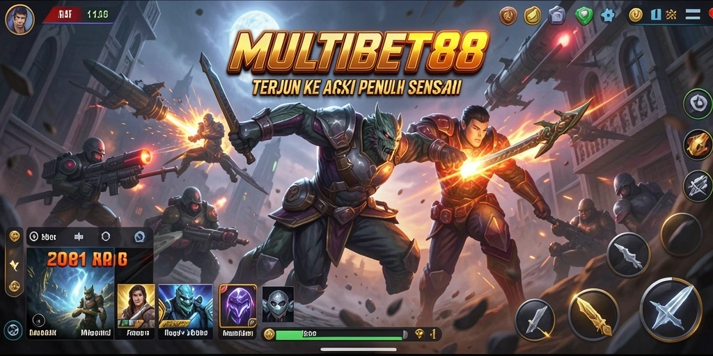 Tampilan utama gameplay MULTIBET88 yang seru dan dinamis.