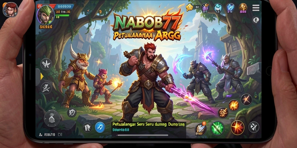 Screenshot menunjukkan pertarungan seru di dunia fantastis NABOB77.