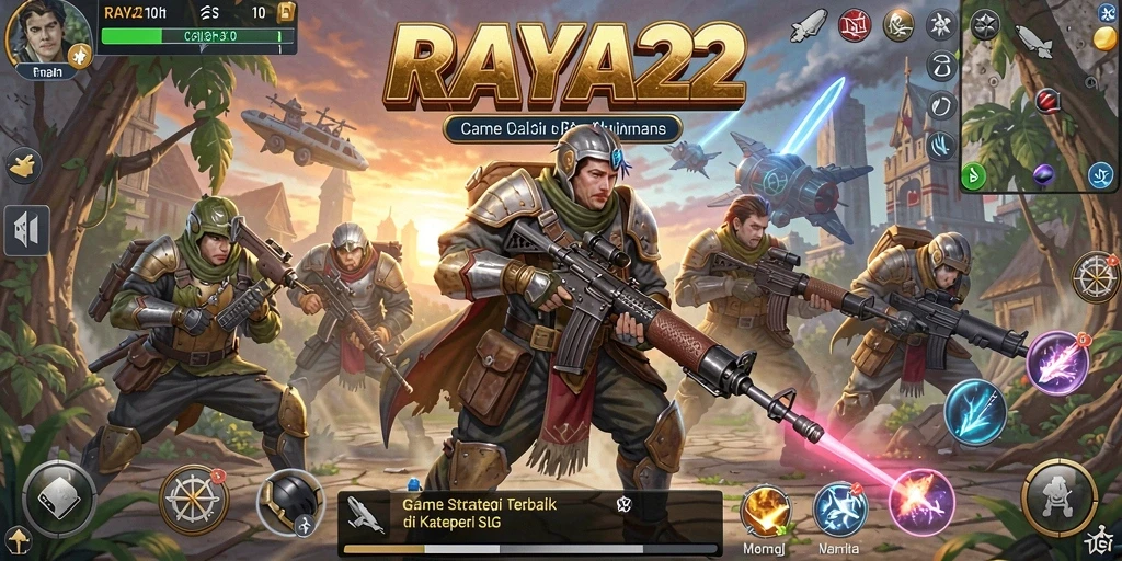 Tangkapan layar menampilkan aksi pertempuran epik di RAYA22.