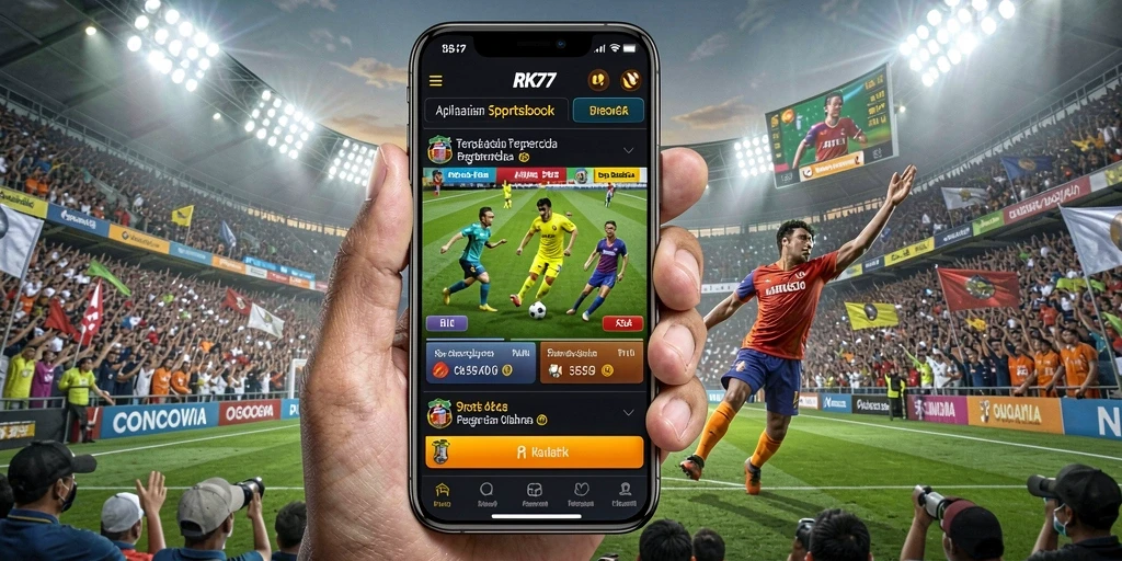 Screenshot RK77 menampilkan interface taruhan yang interaktif dan dinamis.
