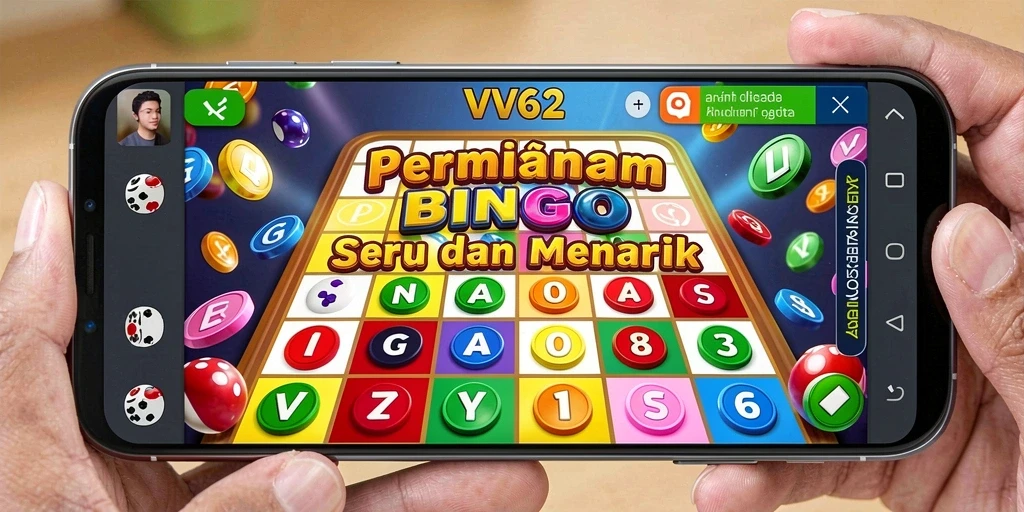 Tampilan permainan Bingo yang seru dan interaktif di VV62.
